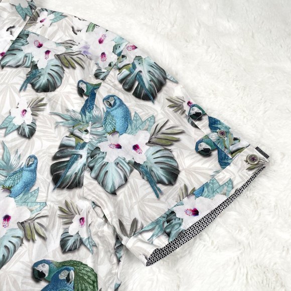 Ted Baker London Button Down Shirt Short Sleeve Size 3 - Picture 4 of 9